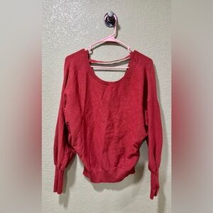 Bluivy Red Knit Sweater Size L